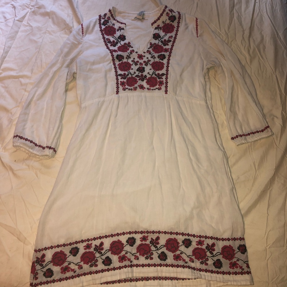 Embroidered Boho Lucky Dress